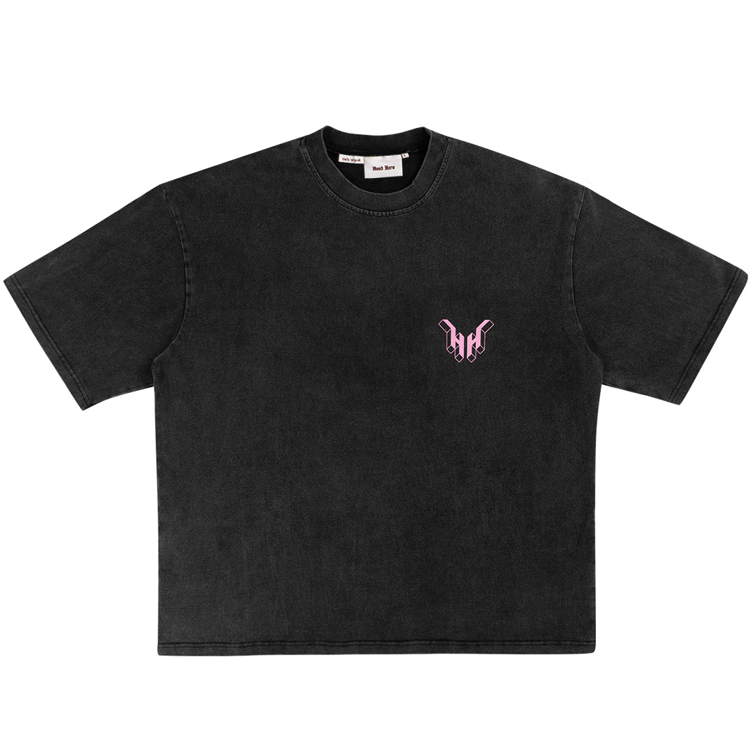 Vintage T-shirt Fly - Black/Pink 2.0